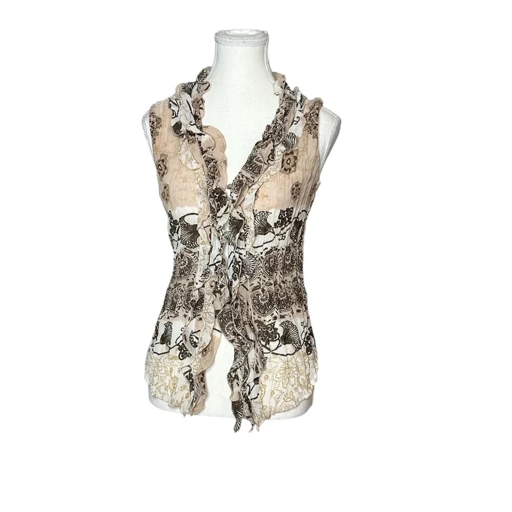 Y2K Fairygrunge Boho Ruffled Tank floral - Picture 2 of 5